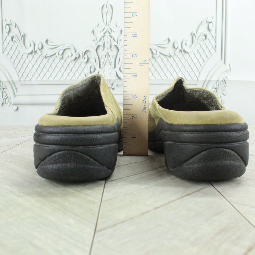 Keen XT Green Leather Slip On Round Toe Casual Mules Clogs Shoes Size 10 - Picture 6 of 9